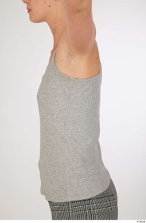 Olivia Sparkle casual dressed grey tank top upper body 0003.jpg